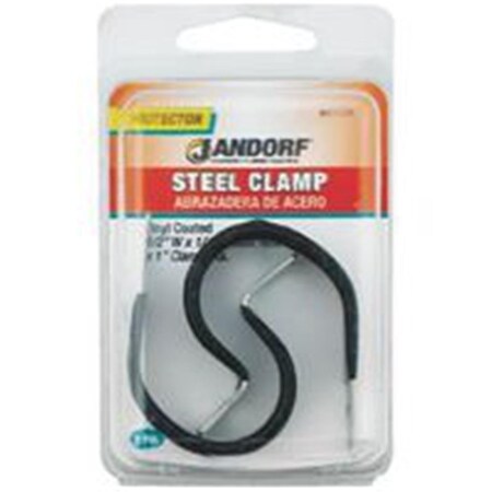 Jandorf Cable Clamp, Steel, 1 in Bundle Dia., Black 3395951